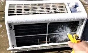 AC Service And Cleaning In Nadd Al Hammar Dubai -- outdoor unit cleaning